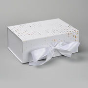 Flat Folding Shipping Box with Ribbon