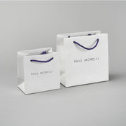 Custom Matching Paper Shopping Bag in White Skivertex