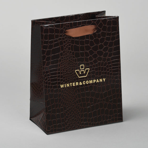 Custom Matching Paper Shopping Bag in Crocodile